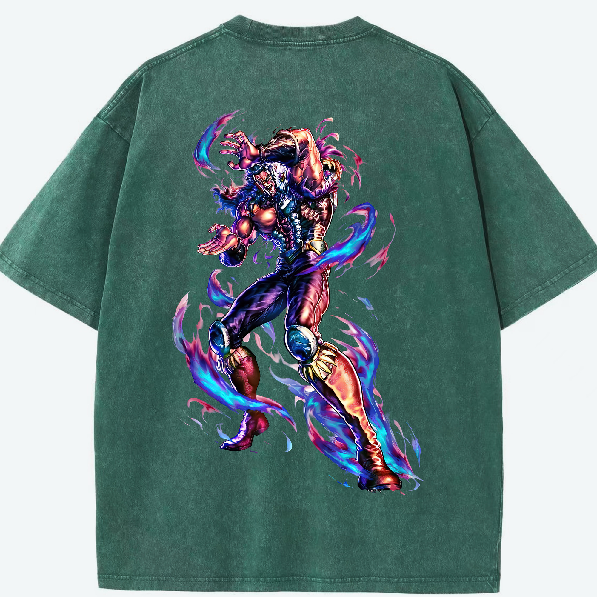 （画像用） 北斗の拳 Fist of the North Star 綿100% ヴィンテージ風 半袖Tシャツ（背面プリント）